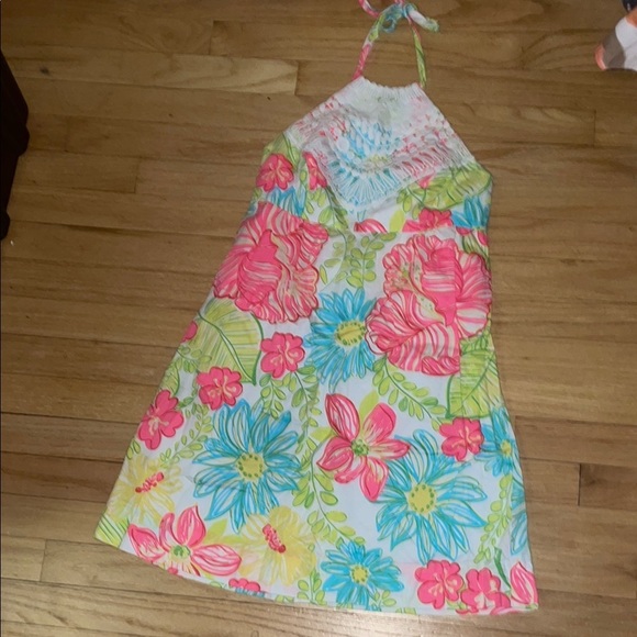 Lilly Pulitzer Dresses & Skirts - Lilly Pulitzer Pink and Blue Halter Sundress Resort Wear